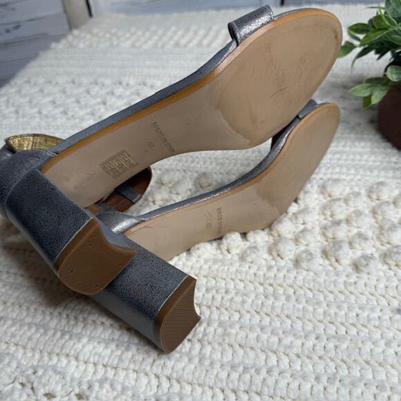 SUNDANCE Women's 40 Twilight Zephyr Ankle Strap Heeled Sandals Metallic Spain - Picture 7 of 12